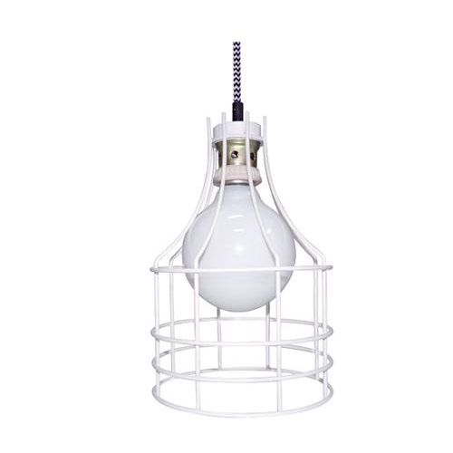 Colgante de alambre 15x23cm E27 negro